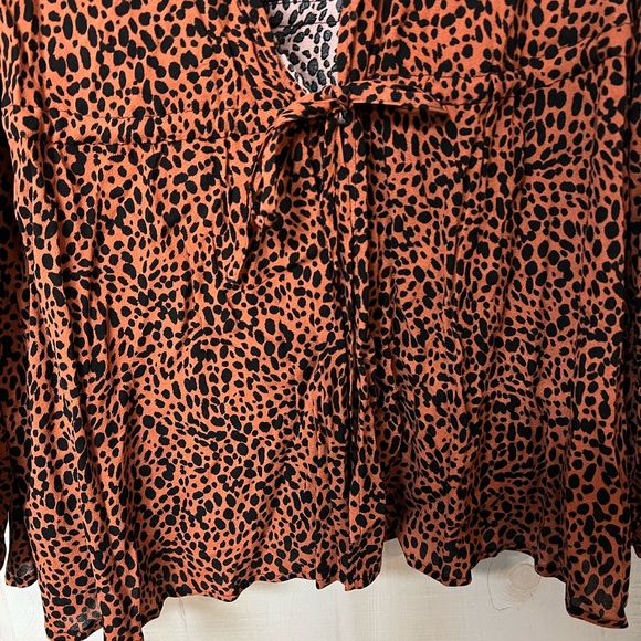 Torrid Rust and Black Animal Print Top - Picture 2 of 5